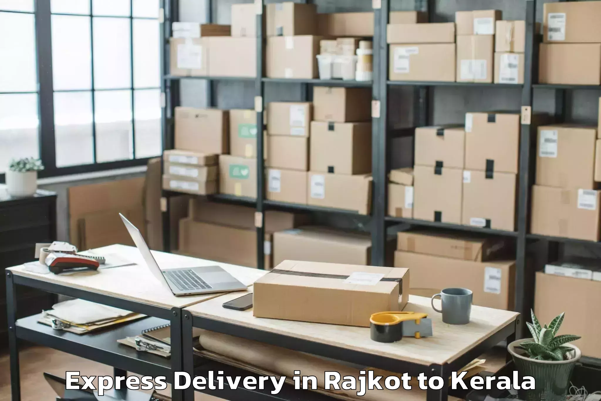 Hassle-Free Rajkot to Karthikapally Express Delivery